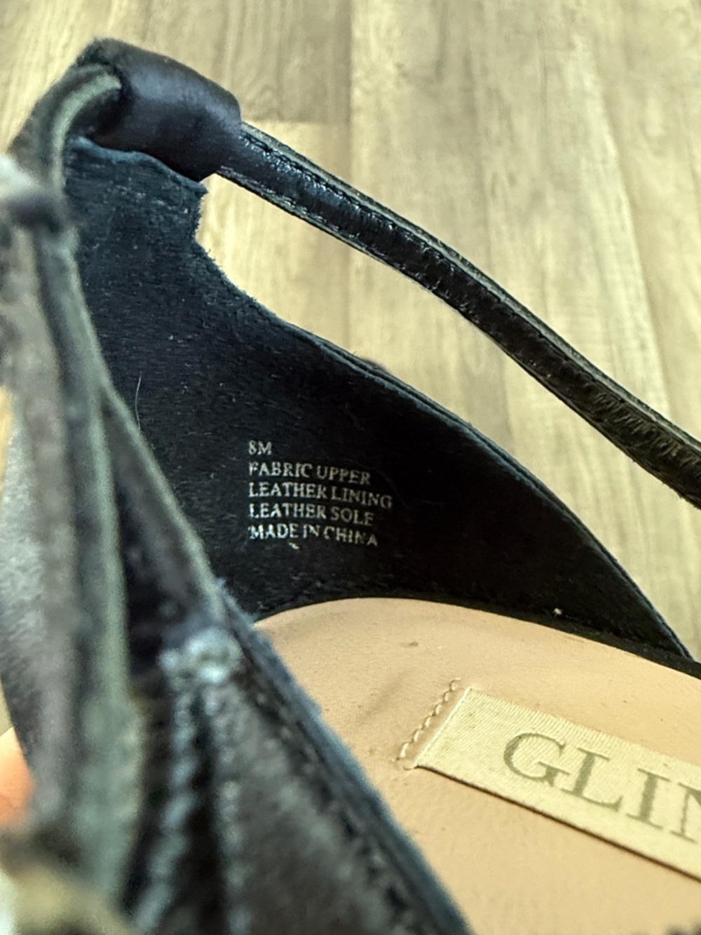 Glint Shoes Black Satin Flower Heels Size 8 Stilettos Cocktail Shoes - Picture 7 of 7
